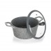 BANQUET GRANITE Kastrol s nepřilnavým povrchem 24 cm, se skleněnou poklicí 40050824
