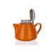 BANQUET Konvička s nerezovým víčkem a sítkem Bonnet oranžová OK 60GSSFYT138LO Objem (ml): 700, 300, 140 Počet ks v sadě: 3 Materiál: Keramika, Silikon Barva: Bílá, modrá