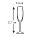 BANQUET CRYSTAL Leona flétna sklenice na šampaňské, 210ml, 6ks, 02B4G006210