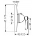 Hansgrohe AXOR CARLTON Highflow termostat pod omítku s páčkou, chr./zlato 17712090