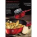 BERLINGERHAUS Burgundy Metallic Line pánev Wok s poklicí 28 cm, červená BH-1265