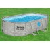 BESTWAY Power Steel Stacked Stone Swim Vista Bazénový set 427 x 250 x 100 cm, kartušová filtrace 56714