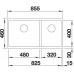 BLANCO SUBLINE 480/320 U InFino Silgranit tartufo dřez vlevo bez táhla 523591