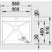 BLANCO Zerox Style 500-IF/A dřez nerezový bez táhla 560x510 mm, hedvábný lesk 522254