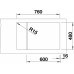 BLANCO ELON XL 6 S InFino bez exc. SILGRANIT 780x500mm, muškát 524852