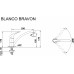 BLANCO set TIPO 45 S nerez přírodní lesk 860 x 500 mm 511942 + BRAVON baterie chrom 518818