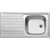 BLANCO set TOP EES přírodní nerez 860 x 435 mm + NEA baterie chrom