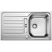 BLANCO set LANTOS 45 S nerez kartáčovaný s excentrem 860 x 500 mm 514008 + MIDA baterie chrom 517742