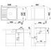 BLANCO set Tipo 45 S mini 3 1/2 nerez kartáčovaný 605 x 500 mm 516053 + BRAVON baterie chrom 518818