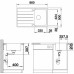 BLANCO set LEMIS 45 S-IF nerez kartáčovaný 860 x 500 mm 523030 + LANORA baterie chrom 523122