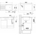 BLANCO set MAGNAT přírodní nerez 860 x 435 mm 511916 + MILA baterie chrom 519414