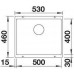 BLANCO Rotan 500 U Silgranit aluminium, bez táhla 524248
