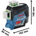 VÝPRODEJ BOSCH GLL 3-80 CG Liniový laser + BM 1 Univerzální držák 0601063T00 POŠKOZENÝ KUFR!!