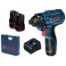 BOSCH Sada: GSR 120-LI + GDR 120-LI + GBA 12V 2.0Ah + GAL 1210 CV 06019G8023