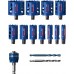 BOSCH Sada děrovek EXPERT Construction Material 20/22/25/32/35/40/44/51/60/68/76 mm, 15 ks 2608900489