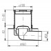 Podlahová vpusť boční DN 50 (PVB50N-L1) nerez 100x100 mm, s límcem 411L