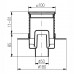 Podlahová vpusť spodní DN 50 (PVS50N-L1) nerez 100x100 mm, s límcem 414L