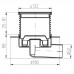 Podlahová vpusť boční DN 50 (PVB50XN-L2) nerez 122 x 122 mm, s límcem Neptun 425XL