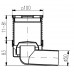 Podlahová vpusť boční DN 50 ( PVB50N1) 100 x 100 mm, nerez 413
