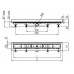 CHUDĚJ Lineární plastový žlab DROPS 850 mm ke stěně s roštem DROPS, mat CH-850D3