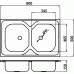 NOVASERVIS kuchyňský dřez 50 x 80 x 15 cm nerez tkaná struktura DR50/80DTS, otvor pro baterii uprostřed