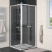 RONAL ECP2 ECO-Line dvoukřídlé dveře, 80cm, aluchrom/čiré sklo ECP208005007