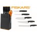 Fiskars Functional Form blok černý s 5 noži (102638) 1014190