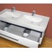 INTEDOOR NORDIC koupelnová skříňka 130 cm, závěsná s umyvadlem, wenge NR 130D 55