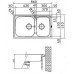 Franke Galileo GOX 620, 860x510 mm, nerezový dřez + sifon 101.0178.683