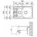 Franke Polar PXN 651-78, 780x490 mm, nerezový dřez 101.0252.192