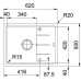Franke SET G65 granitový dřez BFG 611-62 pískový melír + baterie FC 1839 chrom 114.0365.136