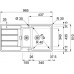 BAZAR Franke Hydros HDX 654 R, 965x510 mm, nerezový dřez 101.0320.862 VYVRTANÝ OTVOR, OHNUTÝ ROH!!