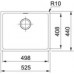 BAZAR Franke Sirius SID 110-50, 525x440 mm, tectonitový dřez, bílá 125.0363.788 POŠKOZENÝ OBAL!!!
