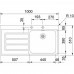 Franke Epos EOX 211 nerezový dřez, 1000 x 510 mm 127.0380.301