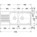 Franke Galileo GOX 621/2, 1160x510 mm, nerezový dřez + sifon 101.0178.740