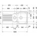 Franke Galileo GOX 651/2, 1000x510 mm, nerezový dřez + sifon 101.0178.686