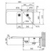 Franke Sinos SNX 251/651/2, 965x510 mm, nerezový dřez, 127.0286.291