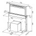 Franke Downdraft FDW 908 IB XS ostrůvkový odsavač par 88cm, nerez/černé sklo 110.0260.620