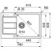 VÝPRODEJ Franke Sirius 2.0 S2D 611-78 XL, 780×500mm, tectonitový dřez, černá 143.0617.613 POŠKRÁBANÝ!!