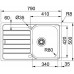 Franke Spark SKN 611-79, 790×500mm, dřez nerez 101.0612.525