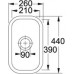 Franke Vail VBK 110-21, 260x440 mm, keramický dřez, černý 126.0294.602