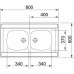 Franke Daria DSL 720 T ECO, 800x600 mm, celoplošný dřez, tkaná struktura 103.0205.571