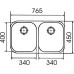 Franke Armonia AMX 120, 765x450 mm, nerezový dřez 122.0120.019