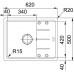 Franke Basis BFG 611-62, 620x500 mm, fragranitový dřez, grafit 114.0285.095