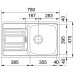 Franke Euroform EFN 614-78, 780x475 mm, nerezový dřez 101.0684.386