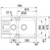 Franke Euroform EFN 651-78, 780x475 mm, nerezový dřez + sifon 101.0250.587