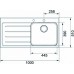 Franke Epos Glass EOV 611/7, 1000x510 mm, nerez+černé sklo, dřez + sifon 101.0250.485