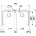 BAZAR Franke Logica LLX 620, 790x500 mm, nerezový dvoudřez 101.0199.870 POŠKOZENÉ!!!