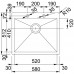 Franke Planar PPX 210/610-58 TL, 580x512 mm, nerezový dřez 127.0203.469