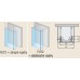RONAL FUT2 Fun pevná stěna (rovnoběž.) s 2otoč.stěnami 120cm, chrom/Cristal perly FUT212005044